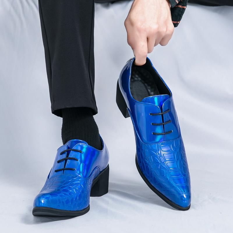 Men Dress Shoes Personality Trend Paty Leather Wedding Shoes Men Flats Leather Oxfords Formal Shoes