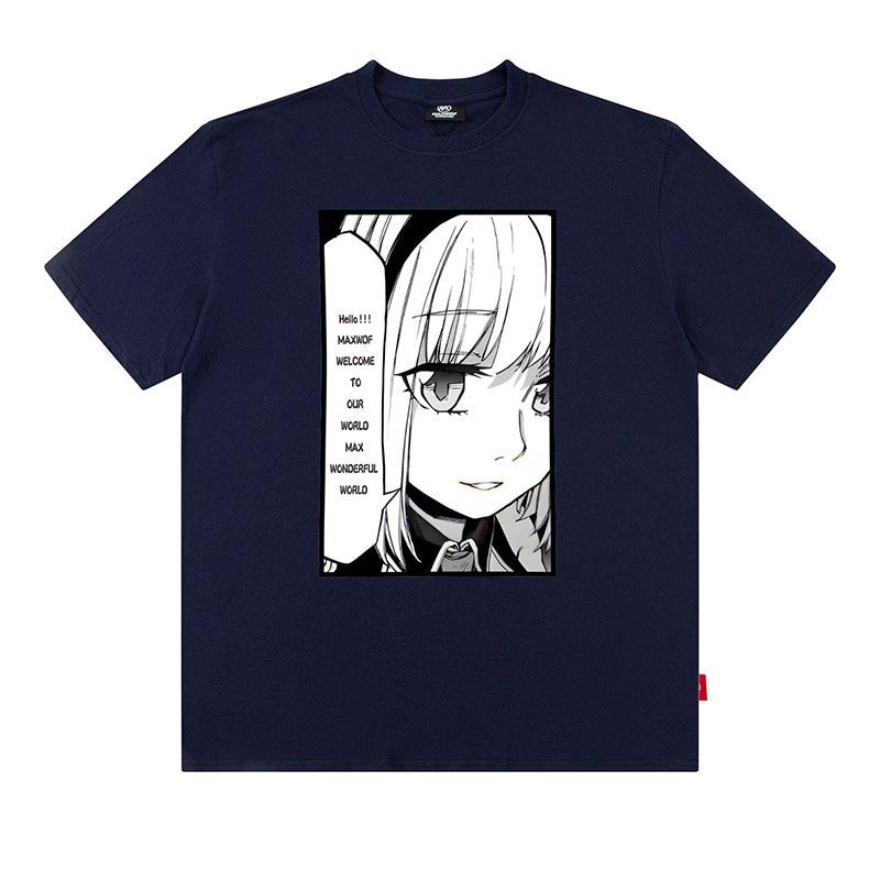 Trendy Brand Men'S Y2K Cartoon Printing T-Shirt Japanese Street Trend Large Version Loose Cotton T-Shirt Men And Women