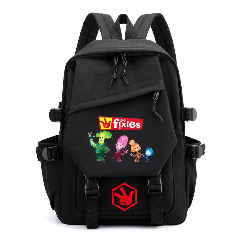 The Fixies Backpack Cartoon Printed Children Girl Boy Schoolbag Large Capacity Student School Bags Canvas Laptop Backpack Gift