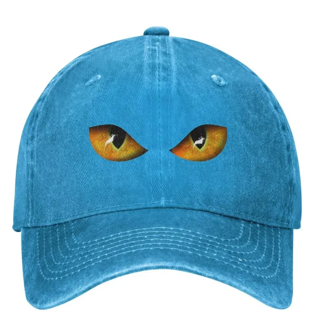 Cat Eyes Halloween Baseball Cap Eyes Streetwear Women Men Trucker Hat Sunshade Hunting Camping Baseball Caps Gift