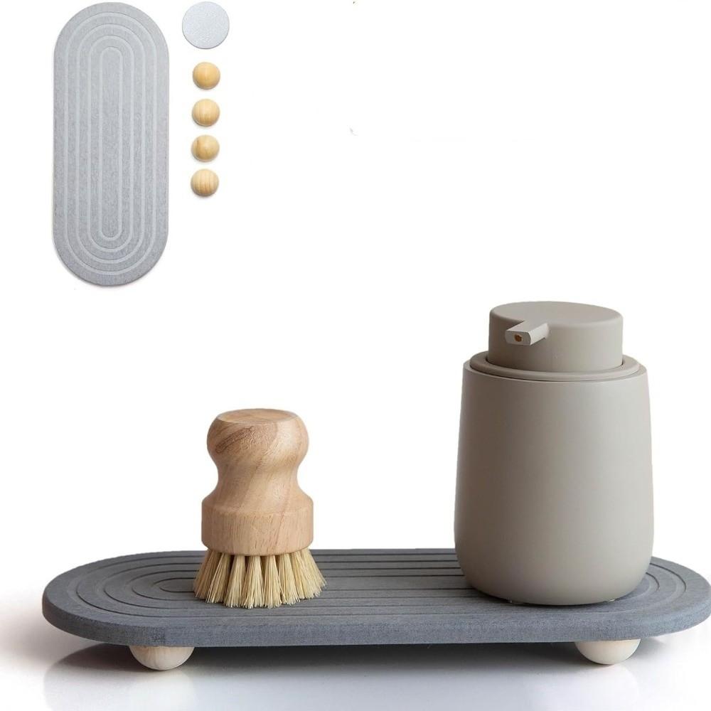 Non Slip Quick Drying Tray Diatomaceous Moisture Wicking Tray Draining Board  Dish Drying