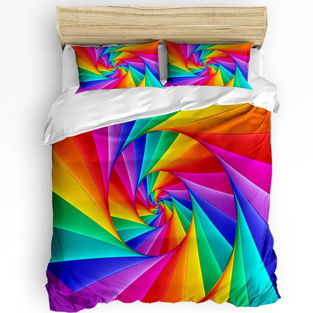Rainbow Beautiful Dream Beam Duvet Cover Bed Bedding Set Home Textile Quilt Cover Pillowcases Bedroom Bedding Set No Sheet