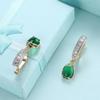 New Korean Trendy Drop-shaped Imitation Green Drop Earrings for Women