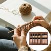 12Pairs Wood Knitting Needle 3.5-10mm Interchangeable Circular Knitting Needle Set with Storage Bag for Sweaters Scarves