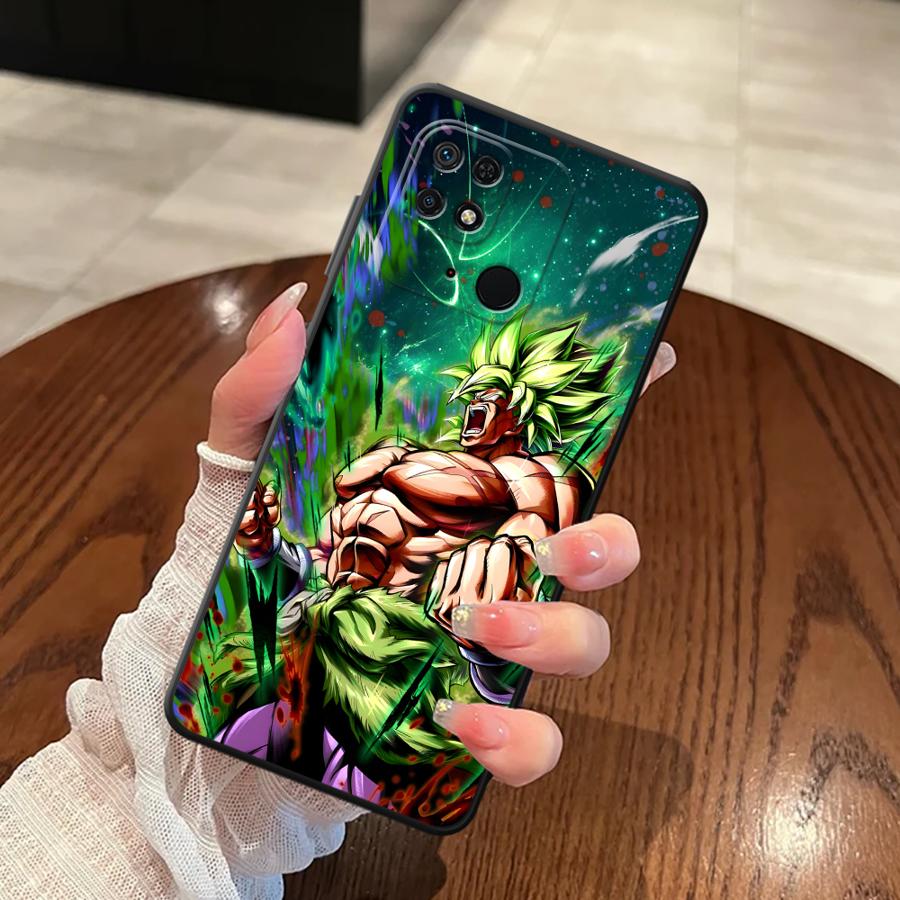 Black Soft Phone Cover Case for Xiaomi Redmi A4 14C K40 K80 Pro 9 A5 12C 10 A1 A2 Plus A3 13C Dragon Ball Cartoon Goku