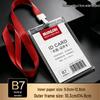 Transparent Acrylic ID Badge Holder with Lanyard - Employee or Work Card Protective Cover