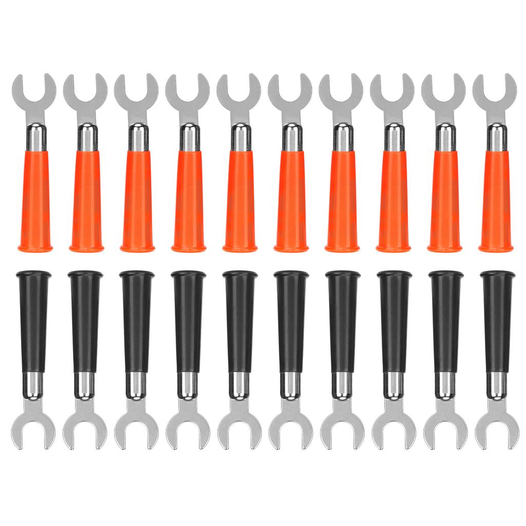 20pcs Banana Y Spade Plug Red Black 19A Good Conductivity U Fork Connector for Electronic Equipment