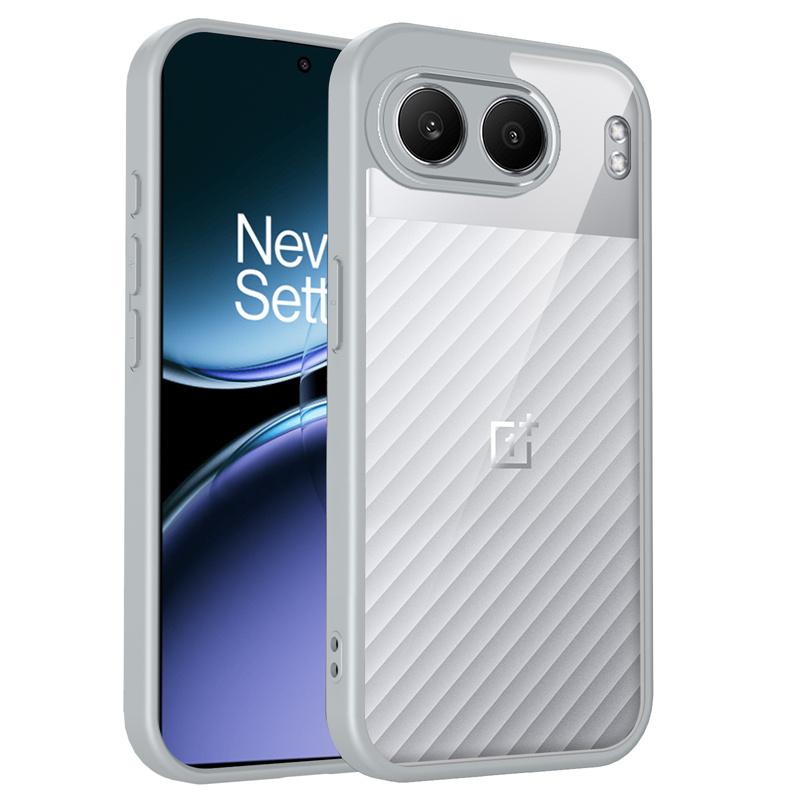 OnePlus Nord 4 5G CPH2663 Case Shockproof Silicone TPU Bumper with Clear Back Hard Cover Phone Case for OnePlus Nord 4 Nord4 5G