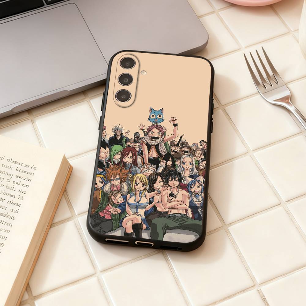 F-Fairy Comics TailS Anime phone Case For Samsung Galaxy A73,A72,A71,A70,A53,A52,A51,Others Soft Black Shell