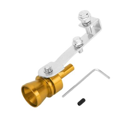 ARISELIFT 1 Set Turbo Sound Exhaust Muffler Pipe Whistle Rear Tail Pipe M Carbide Maker Aluminum Gold Tone for Bicycle