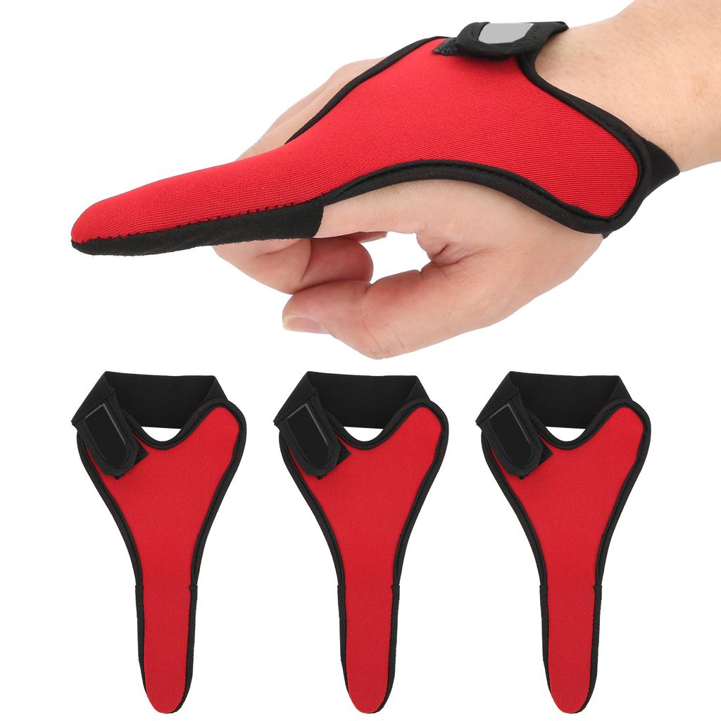 3Pcs Set Fishing Single Finger Protector Antislip Fishing Glove Unisex Elastic Glove