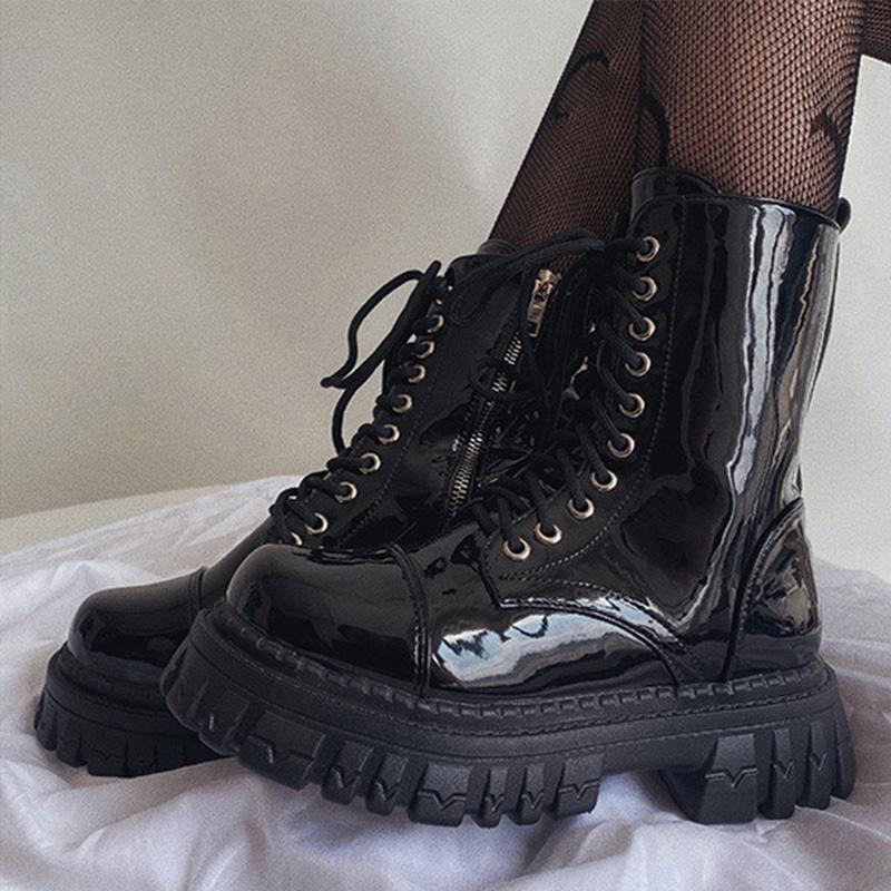 

New Boots Women Comfortable Shoes For Women Lace Up Boots Ladies Casual Ankle Boots Sexy Round Toe Winter Shoes Botas Mujer