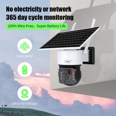 8MP 4K WiFi Solar Camera Outdoor Safety Belt Solar Panel Wireless Monitoring PIR Human Body Detection Pan Tilt IP Camera