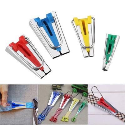 Bias Tape Maker Tool Kit Set with Awl and Binder Foot 6mm//12mm//18mm//25mm DIY Sewing Bias Tape Makers for Quilt Binding