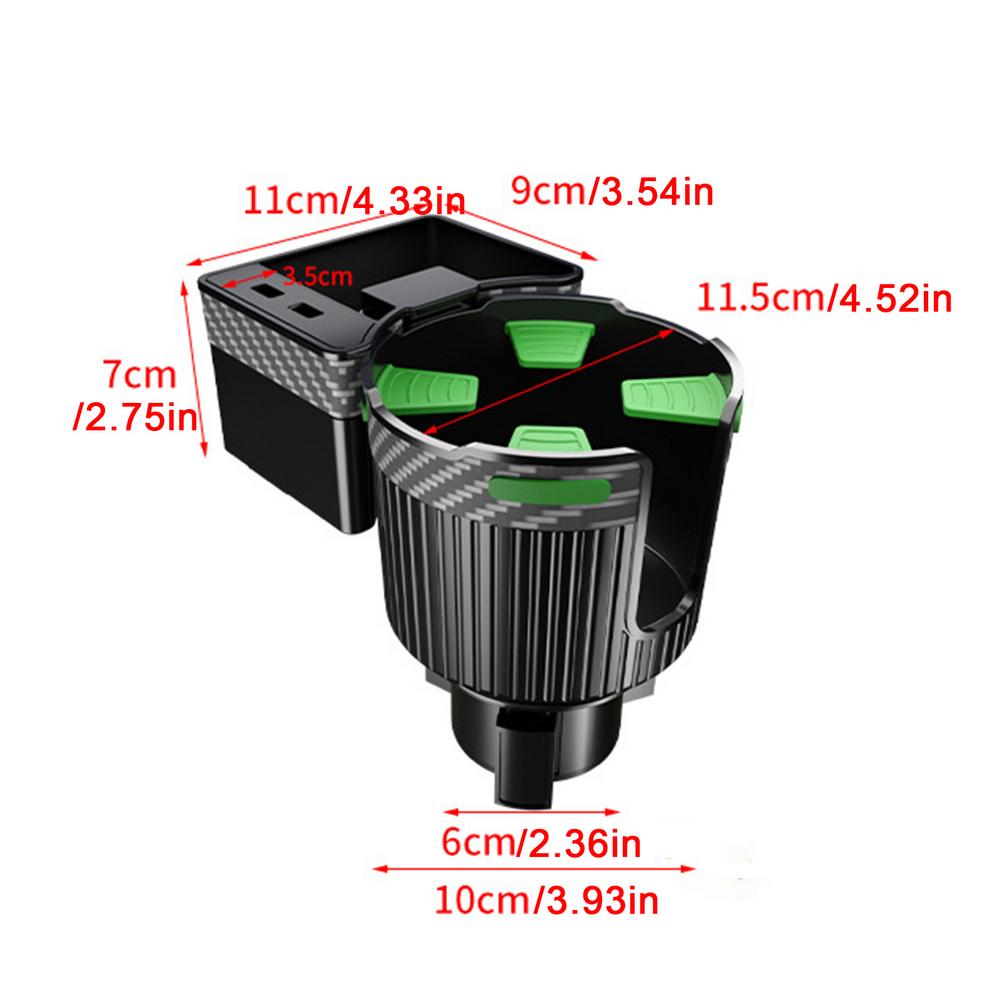 

Автомобильный держатель для чашки, расширитель, автомобильный адаптер, держатель для бутылки, регулируемые ручки и вставка в основание, автомобильный адаптер для кружки кофе с портом зарядки