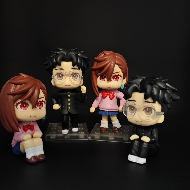 Cartoon Q Version Dandadan Okarun Momo Ayase Series Desktop Model Ornament Toys Window Display Collectible Periphery Fun Gifts