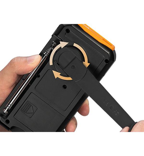 Multifunkční nouzové FM AM rádio Bluetooth reproduktory 5000mAh PowerBan DAB+ rádio Ruční klika Solární USB nabíjení