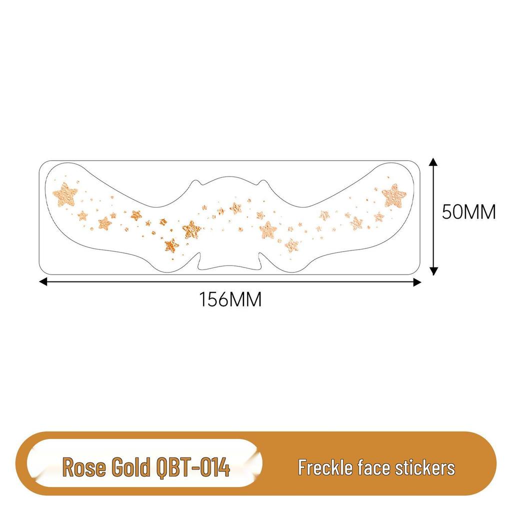 Rose Gold Waterproof Freckle Tattoo Stickers - Stylish and Sweatproof for a Beautiful Look