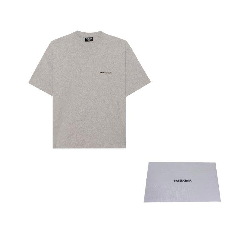 Balenciaga T Shirts Men's Gray Crew Neck Moderate Straight Fit 612966TIVG51167