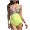 Women's Bikini Swimwear One-Piece Vintage Conservative Solid Sexy Swimsuit Swimming Beachwear