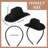 SeraphinaT Cowboy Hat Headband Mini Cowgirl Hat Headband Cowgirl Hat Women's