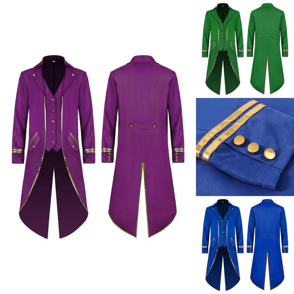 Luxurious Vintage Halloween Outfit With Long Tailcoat