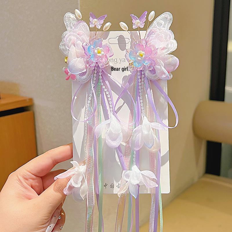 Ancient Style Qipao Hanfu Hair Accessories: Super Fairy Bow Knot Flower Ribbon Hair Clip & Hairpin (2026 Collection)