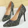Shoes 11 cm Platform Pumps Women Shoes Sequin High Heels Stiletto pWomen Heels Fashion wedding shoes Plus Size 42 4343