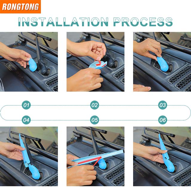 Vente Chaude Décoration Essuie-Glace Avant et Arrière Cache Lame d'Essuie-Glace Bouclier de Fenêtre Garniture pour Jeep Wrangler JL 2018+