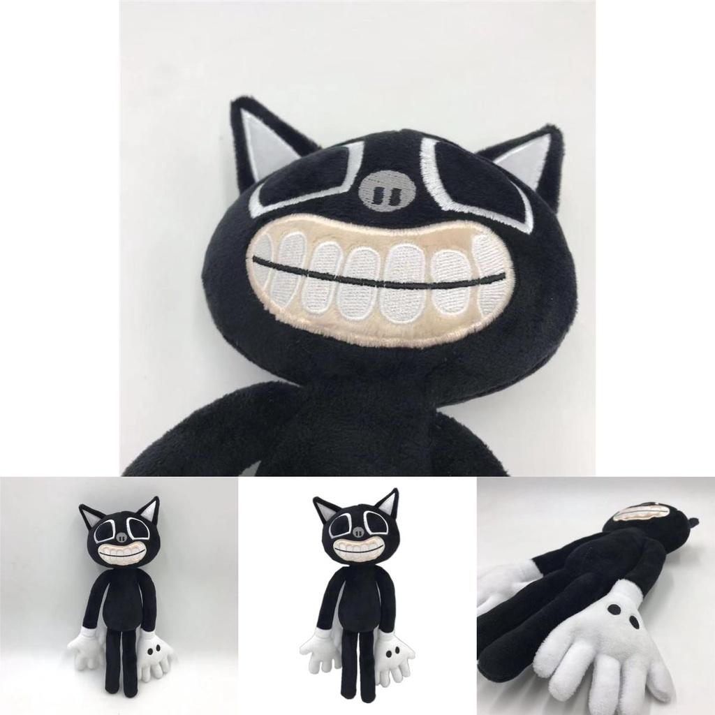 Adorable Siren Head Series Black Cat Plush Toy Cozy Stuffed Doll For Collectors