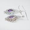 Natural Amethyst Earrings-Handmade Silver Earrings-925 Sterling Silver-Designer Amethyst Earrings-February Birthstone-Dangle Drop Earrings