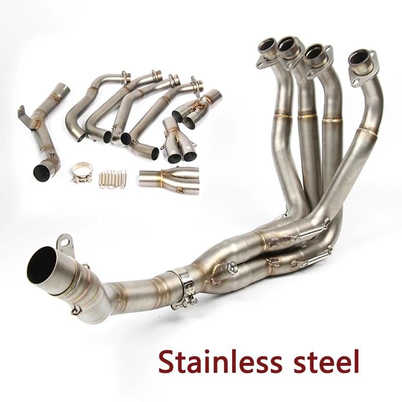 For Kawasaki Z900 2017-2025 Motorcycle Exhaust Tips Header Pipe Connect 51MM Muffler Stainless Steel Front Link Tube 2023 2024 Header