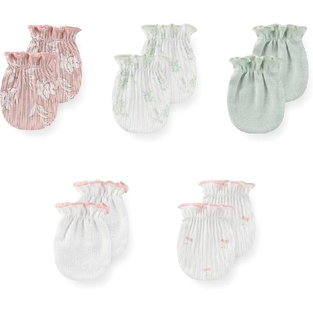 5 Pack Unisex New Born Boy Girls Anti Scratch Mittens Cotton Soft Baby Gloves 0-3 Months Infant Essentials 0 - 3 Months