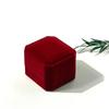 Jewelry Ring Display Case Earring Storage Organizer Portable Square Lid Open Jewelry Earrings Packaging Gift Box
