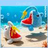 Pesce Lanterna Peluche Giocattolo Con Imbottitura in Cotone PP Perfetto Per Giocare Prima di Dormire dei Bambini e Come Regali