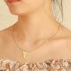 My Shape Flower Fairy Elf Necklace For Women Girl Cute Angel Wings Stainless Steel Hollow Pendant Fashion Jewelry Choker Gift