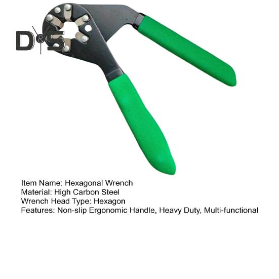 6/8-Inch Adjustable Wrench with Non-slip Ergonomic Handle Heavy Duty High Carbon Steel Multi-functional Repair Monkey Wrench Hexagonal Spanner Tools