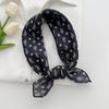 Spring and summer literary and retro cashew nut floral cotton and linen small square scarf, women use versatile neck scarf to tie hair silk scarf