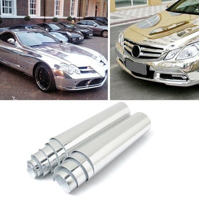 Autocolant Auto Crom Argintiu Oglindă Folie Vinil Decal Anti-UV Impermeabil