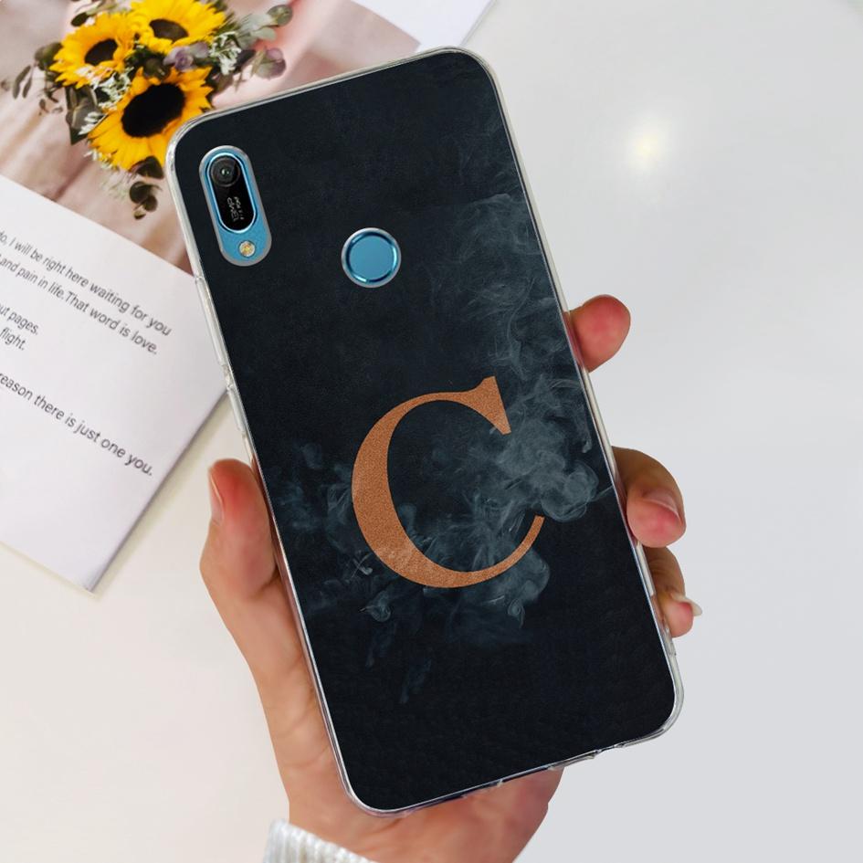 For Huawei Y6s Y6 2019 Case MRD-LX1 MRD-LX3 JAT-L29 JAT-L41 Phone Cover Lovely Letters Clear Bumper For Huawei Y6 Pro 2019 Funda