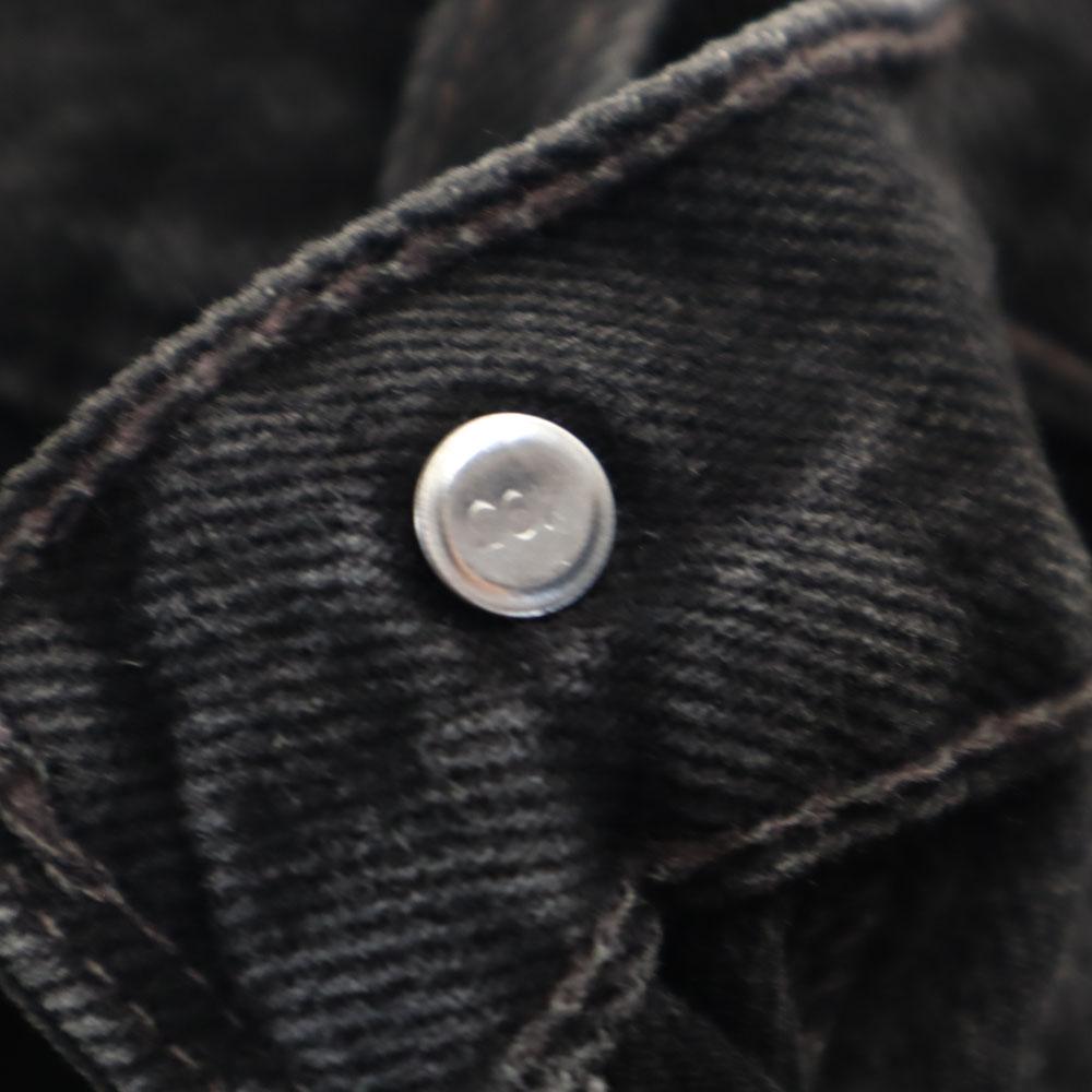 Levi's 00s 505 Yarn-dyed Black Straight denim pants W33 Regular Fit Jeans Men's Used