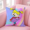 Cute Animated RRugrats In Paris Cushion Cover Linen Pillowcase Cover Soft Decor for Sofa Home Room