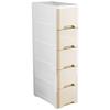 Narrow Gap Storage Cabinet, Compact Plastic Multi-Drawer Organizer with Multi-Layer Design, Space-Saving Shelf Rack for Bathroom