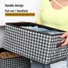 Houndstooth Foldable Clothes Organizer with Handle