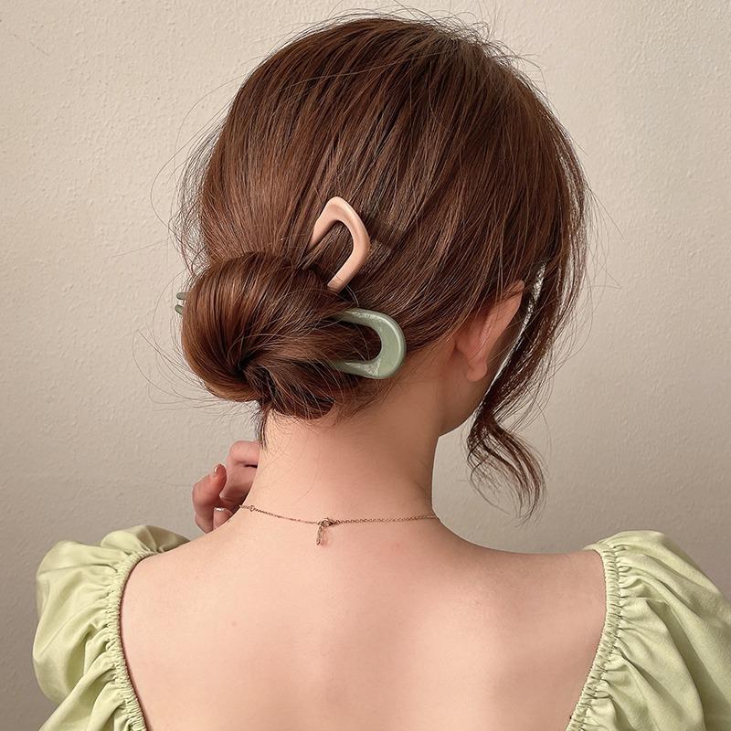 1/5 Pcs Fashion Solid Plastic U-shaped Hair Sticks For Women Girls Party Ponytail Holder Hair Accessories