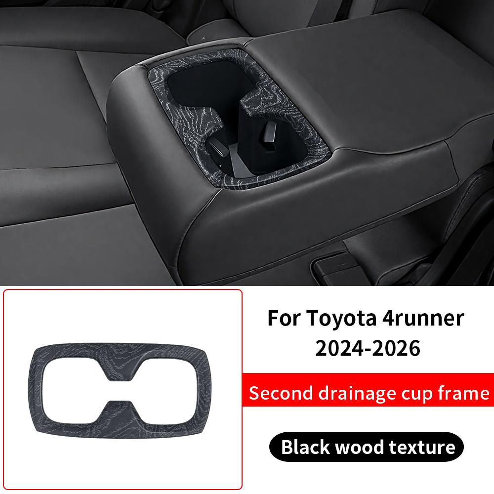 For 2024 2025 2026 Toyota 4Runner Rear Armrest Water Cup Panel Interior Upgraded Accessories