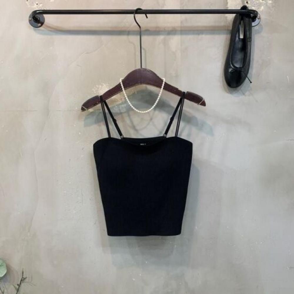 C S In The Room Jiho Cap Inner adjuSTable STrap SleeveleSS T ShirT 3Color C