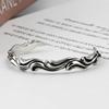 SHOVEOFF SVB-193 Rough Wave Men's Bangle Bracelet