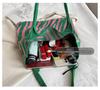 Women's Zebra Pattern Knitted Tote Bag - Large Capacity Spring/Summer Fashion Shoulder & Hand-Held Bag, Korean Style.