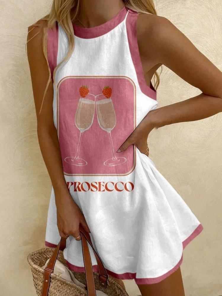 

Женское белое платье без рукавов с принтом оранжевых и розовых рыбок, повседневное летнее платье XS